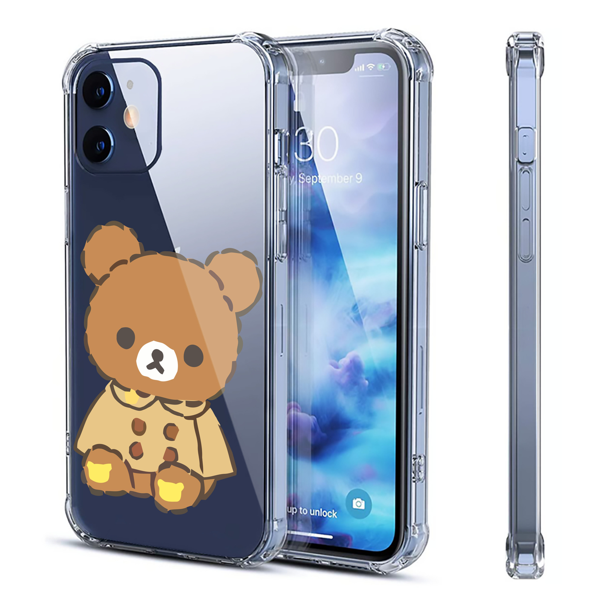 （画像用） リラックマ リラックマ キイロイトリ Rilakkuma Korilakkuma Kiiroitori 【iPhone 12シリーズ対応】透明スマホケース（クリアソフトケース）
